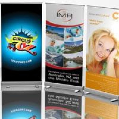 Rollup banner stand